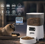 Distributeur automatique de nourriture pour chat et chien 5L WiFi – Programmable avec bol inox