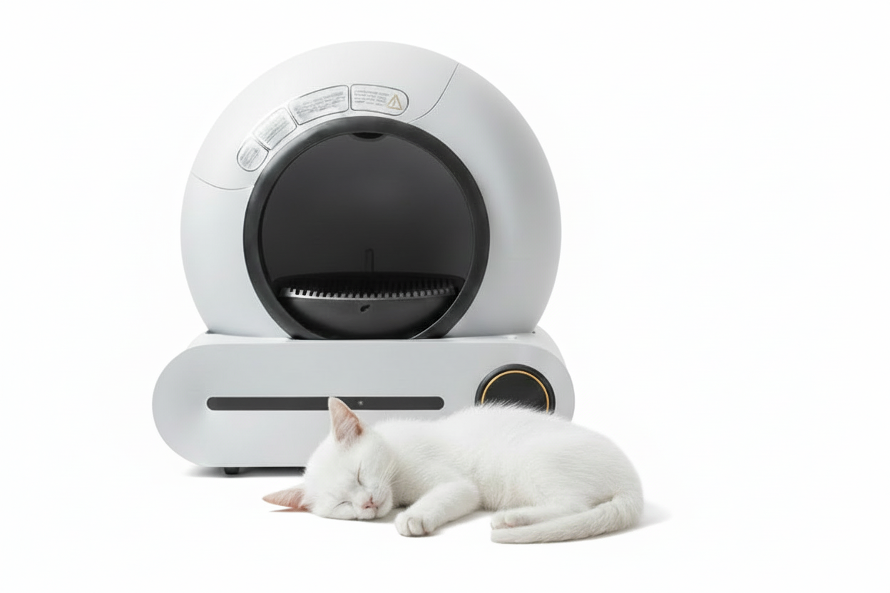 Litière automatique autonettoyante pour chat Connectée WiFi (iOS/Android)