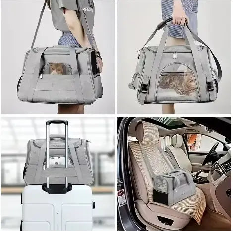 Sac de Transport pour Chat | Souple, Respirant et Bandoulière