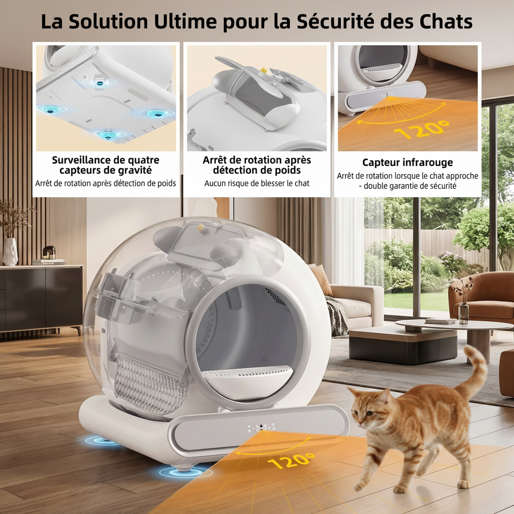 Caractéristiques de la litière automatique pour chat