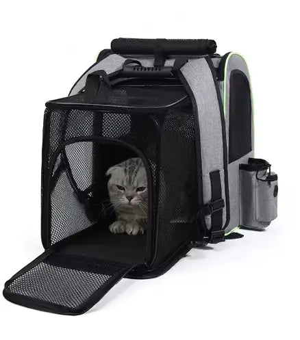 Sac de Transport pour Chat et Chien | Sac à Dos Extensible, Respirant et Sécurisé