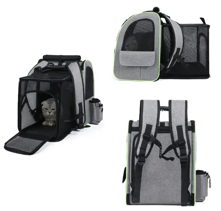 Sac de Transport pour Chat et Chien | Sac à Dos Extensible, Respirant et Sécurisé